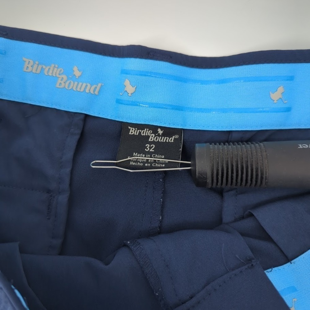 Birdie Bound Golf Shorts Mens Size 32 Blue Performance Stretch Casual 8" - Picture 6 of 9